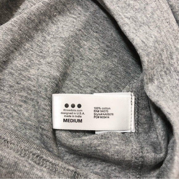 Three Dots Essential Heritage Knit Slim Fit Granite (Gray) Rocker Tank M - Picture 8 of 13